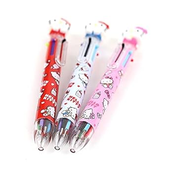 ハローキティのペン計6本 Amazon.com: Hello Kitty 0.7mm 6-Color Multicolor Ballpoint